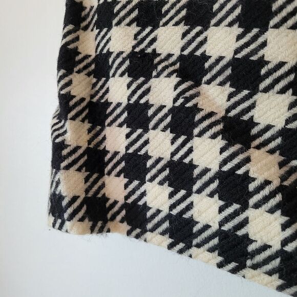 Dana Buchman Black and White A-Line Skirt Pencil 100% Wool 6 - Picture 2 of 8